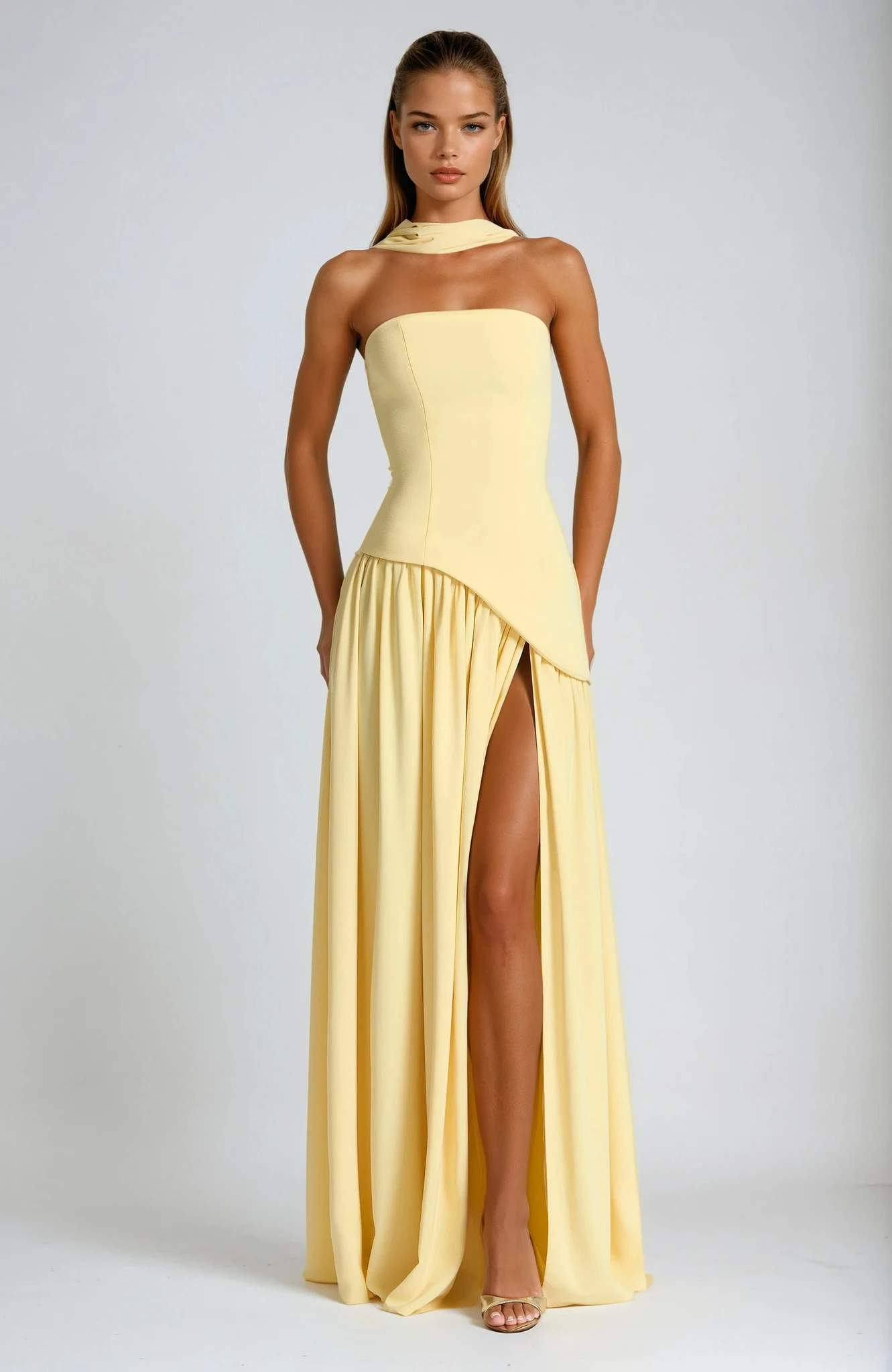 Maxi Dress Women Strapless – High Slit Summer Maxi Dress