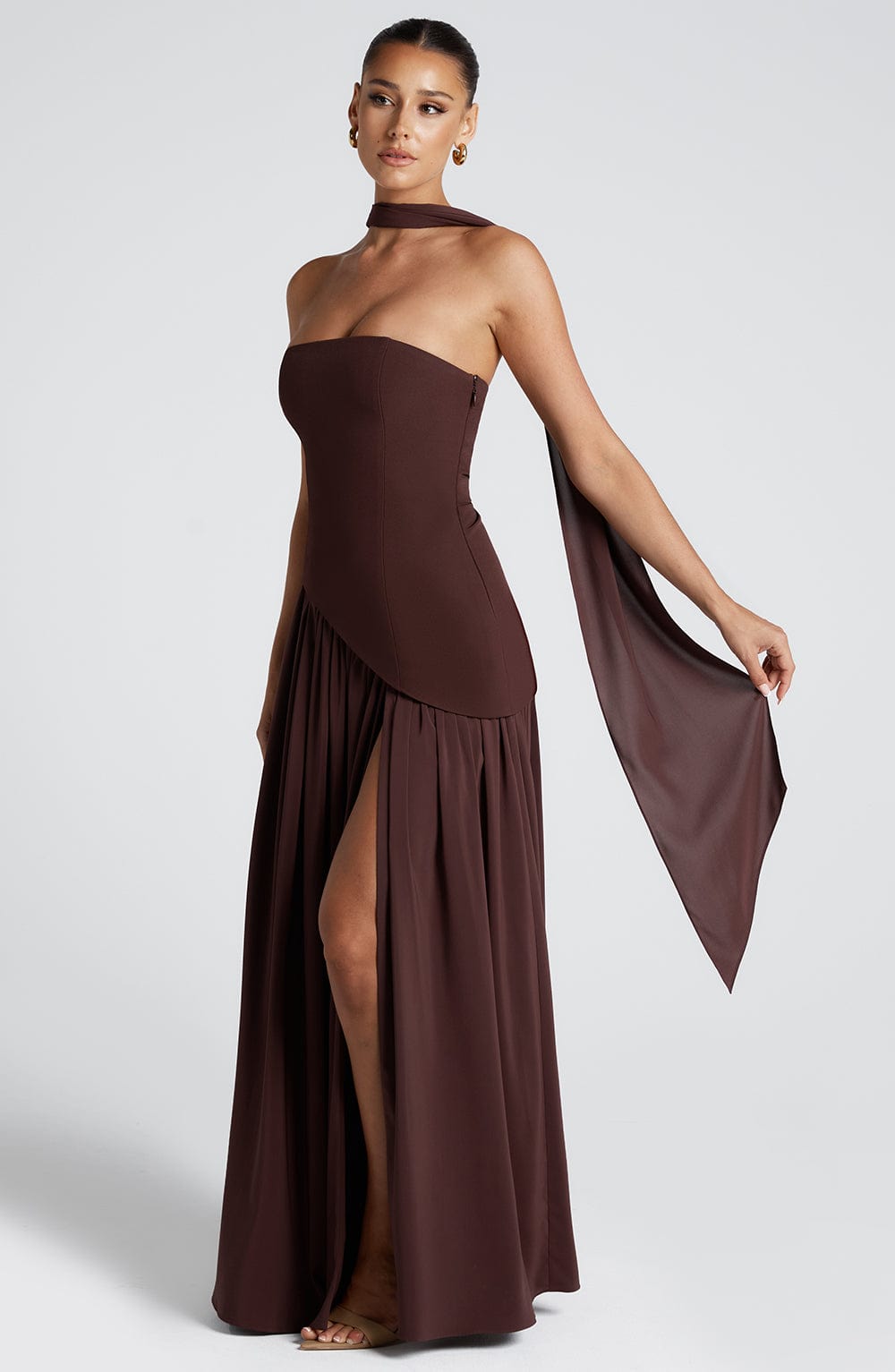 Maxi Dress Women Strapless – High Slit Summer Maxi Dress