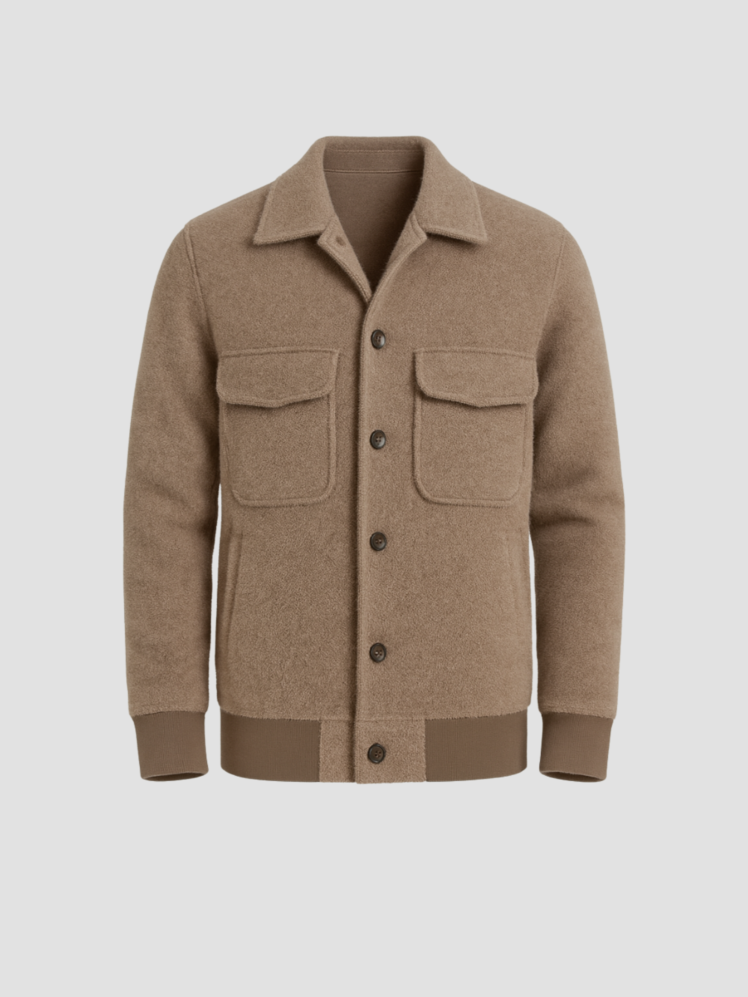 Mikkel | Elegant Efterårsjakke med Struktureret Snit og Lommer