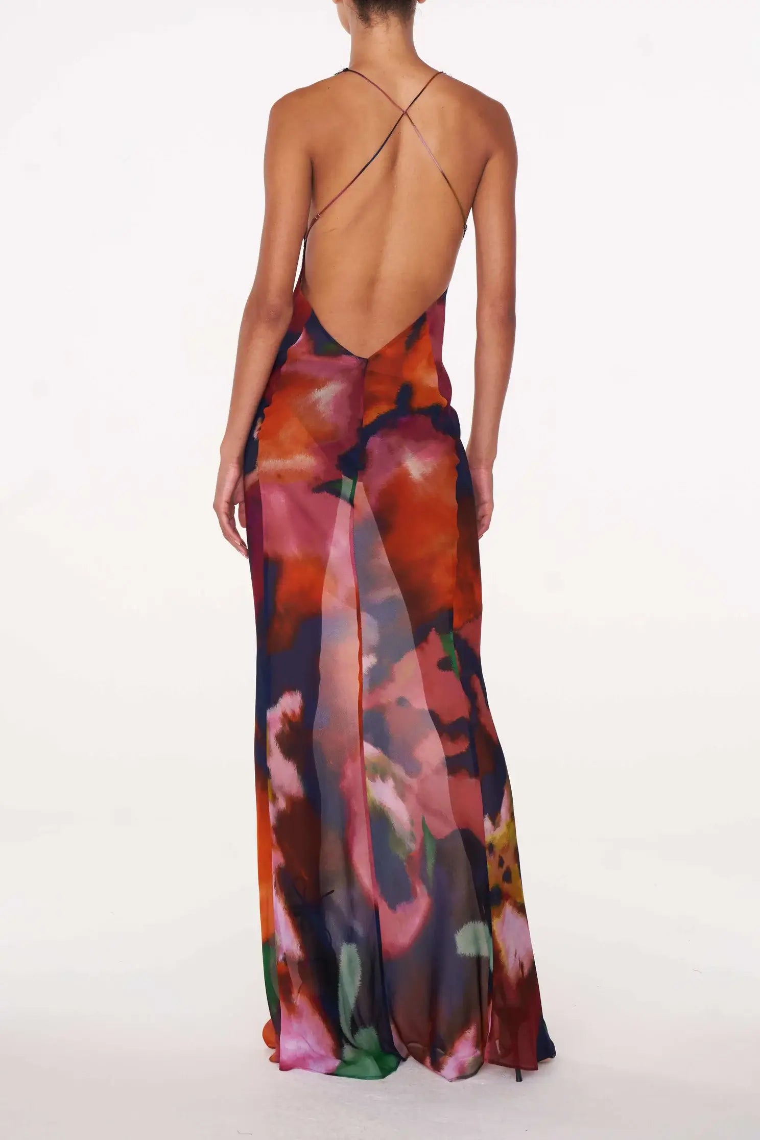 Blomstret Maxikjole Dame – Transparent Blondekant Festkjole