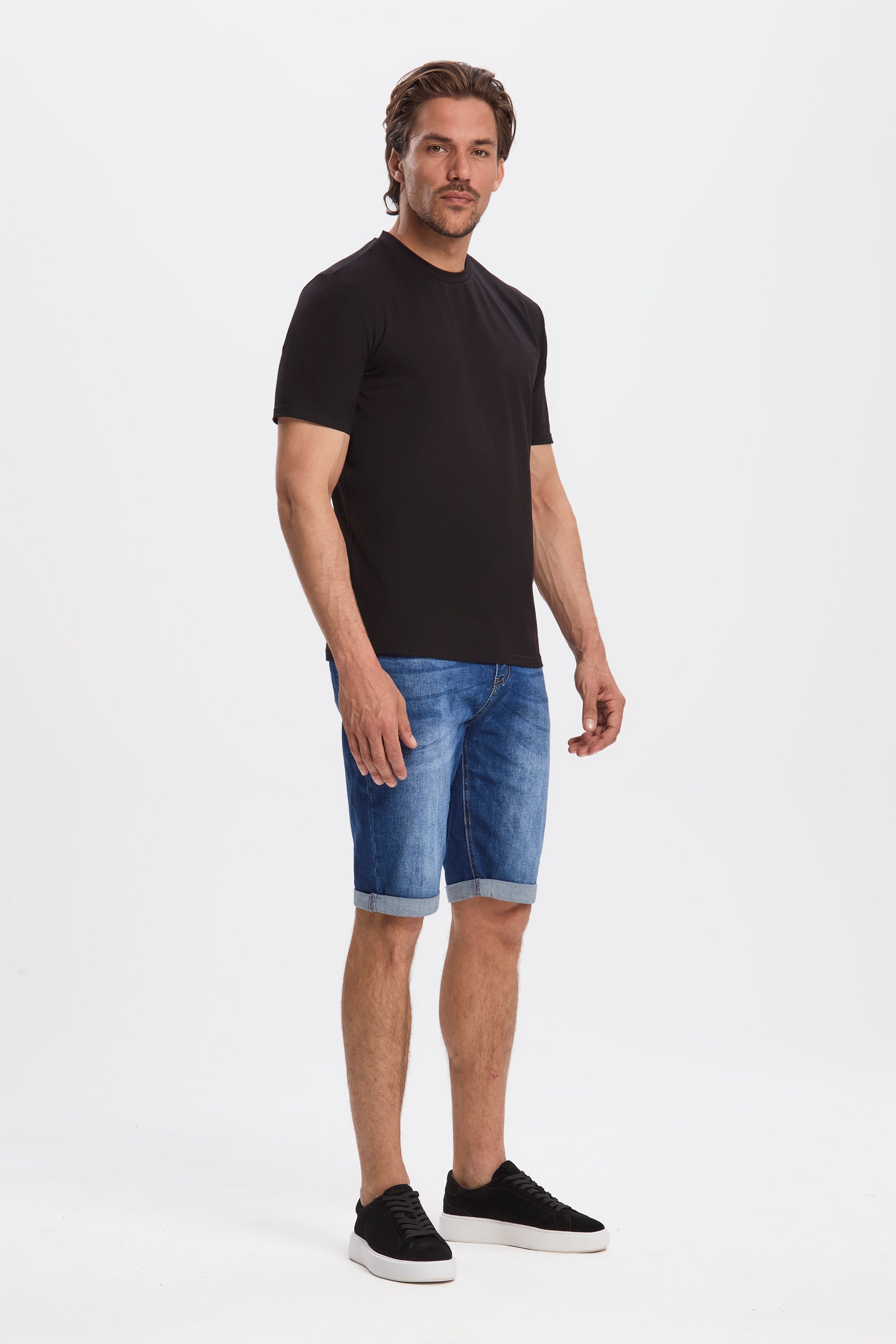 Essential T Shirt Til Mænd - Slim Fit, Ultra Blød, Rund Hals, Hvid T Shirt Herre 1