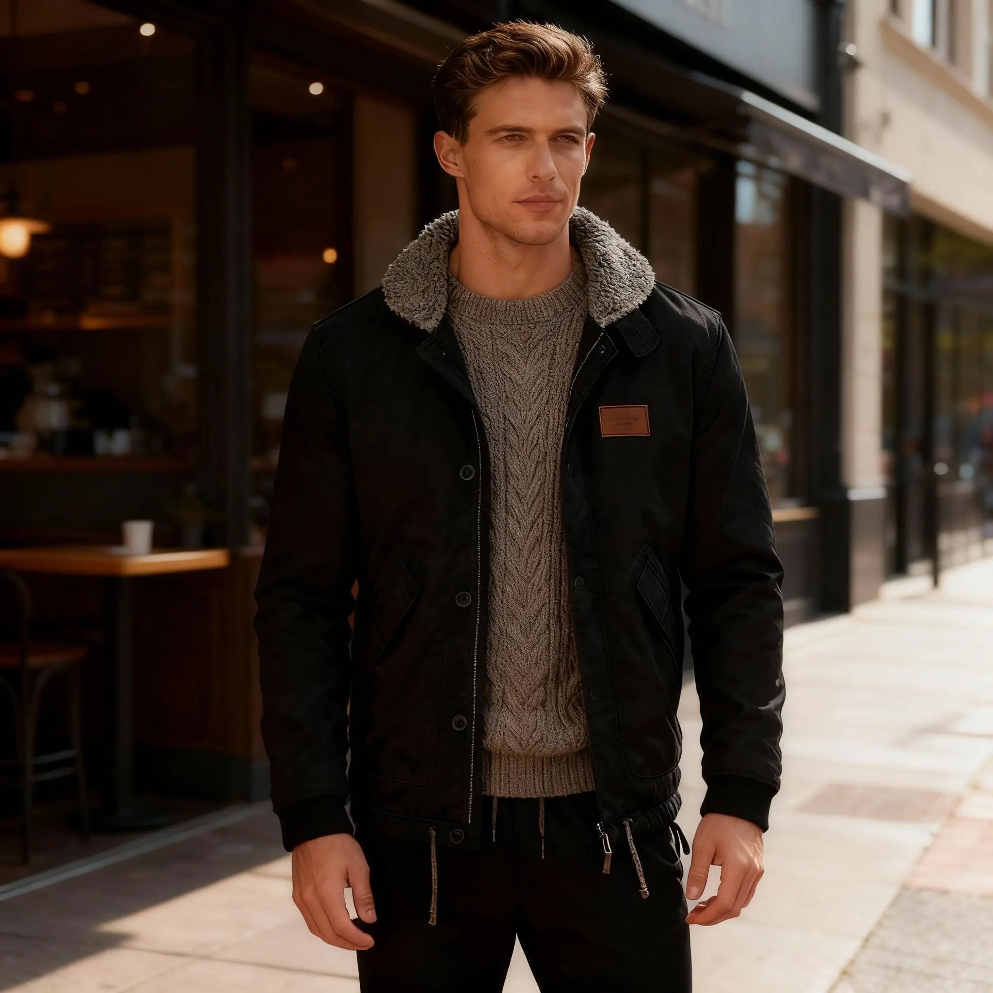 Rune | Letvægts Jakke Herre med Praktisk Lynlås