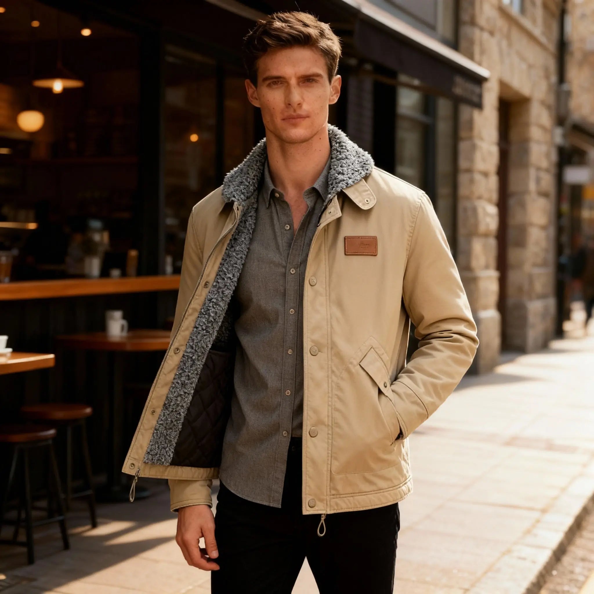 Rune | Letvægts Jakke Herre med Praktisk Lynlås