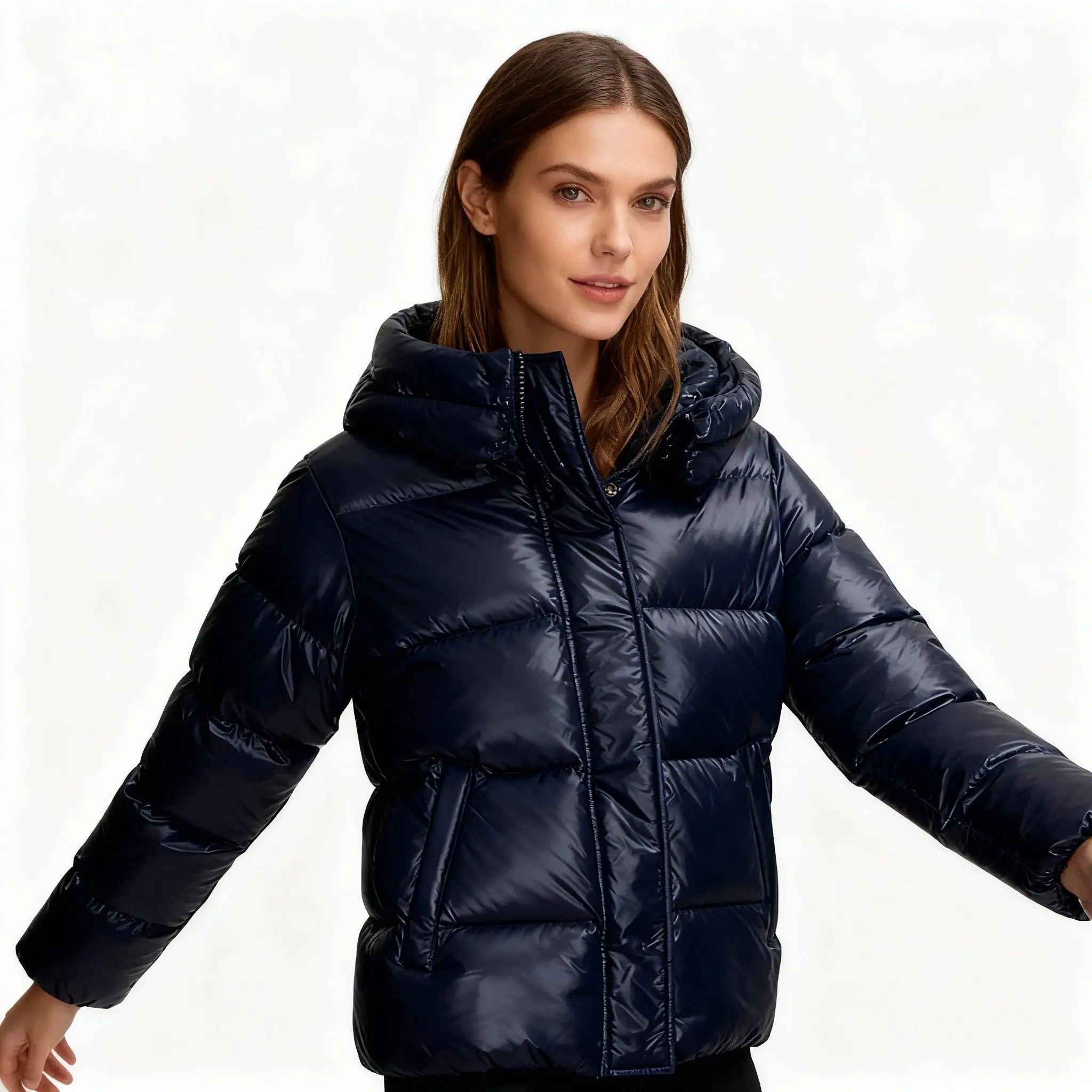 Sofia | Vinterjakke Dame med Hætte og Lommer | Let Pufferjakke til Komfort og Bevægelsesfrihed 2