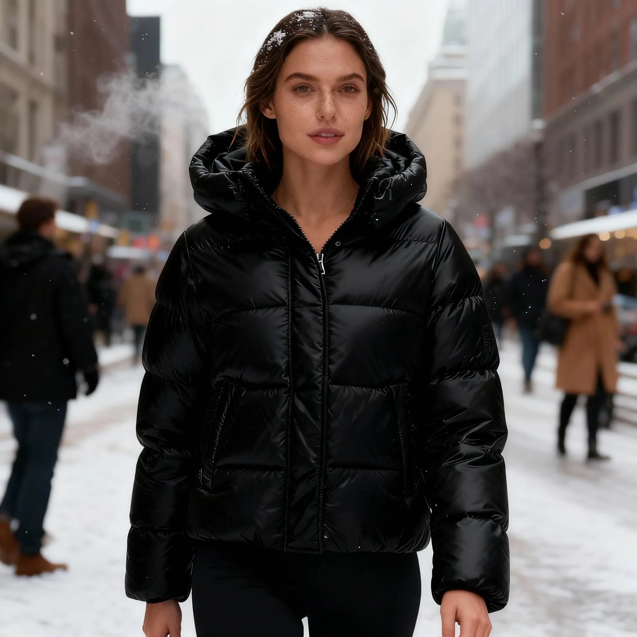 Let Pufferjakke Dame | Isolerende Fyld & Justerbar Hætte | Komfortabel Vinterjakke til Udendørs Aktiviteter 6