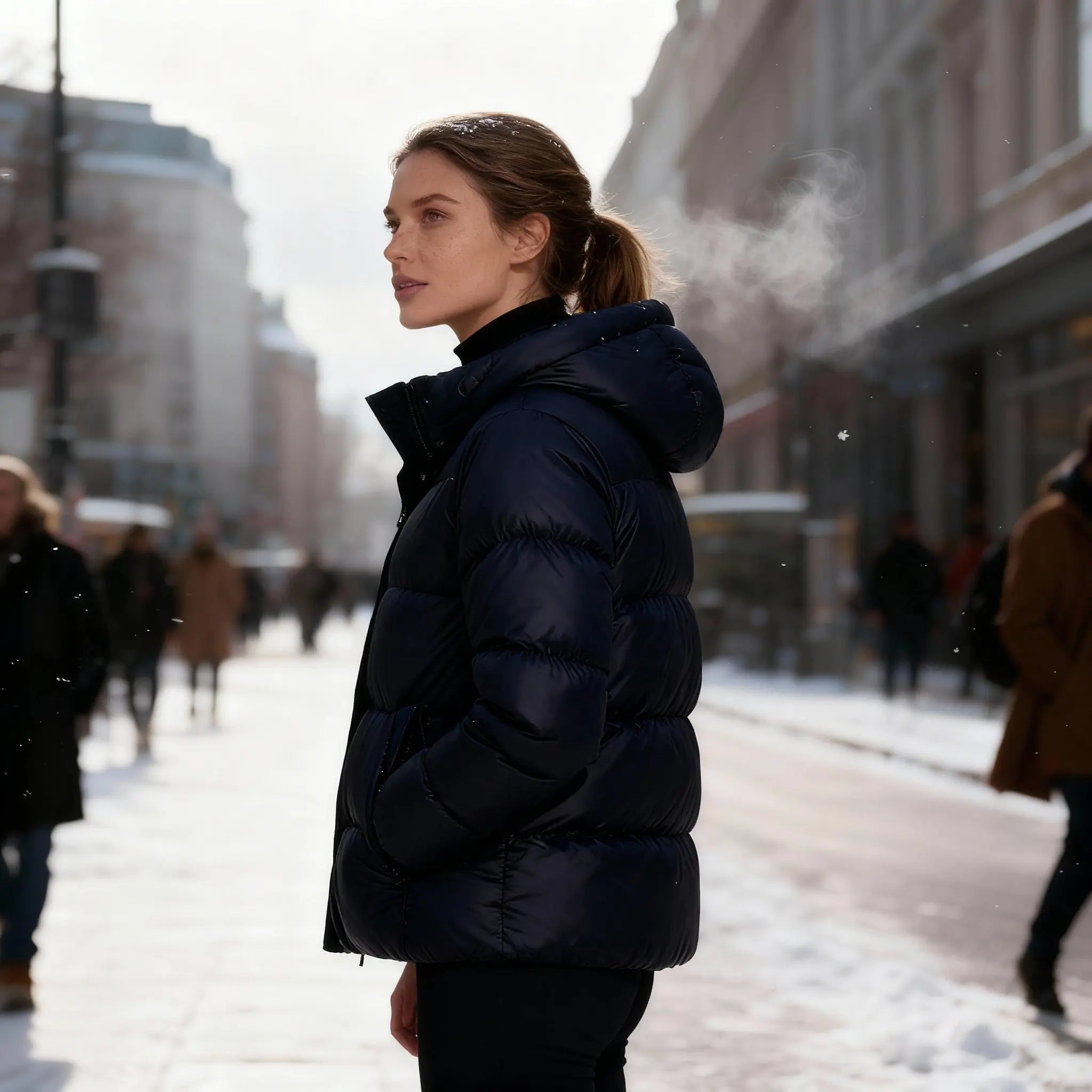 Let Pufferjakke Dame | Isolerende Fyld & Justerbar Hætte | Komfortabel Vinterjakke til Udendørs Aktiviteter 2