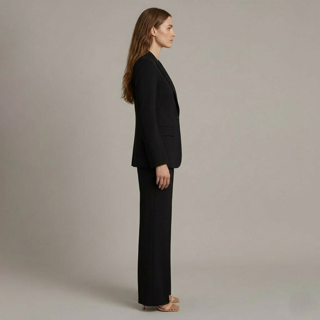 Isabella | Jakkesæt Dame med Figursyet Blazer & Vide Bukser | Komfortabel Festbeklædning til Vinter 5