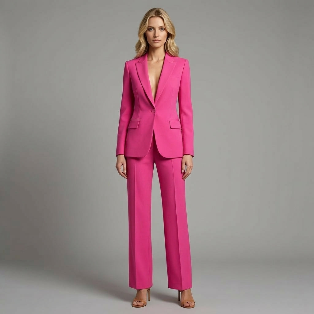 Isabella | Jakkesæt Dame med Figursyet Blazer & Vide Bukser | Komfortabel Festbeklædning til Vinter 7