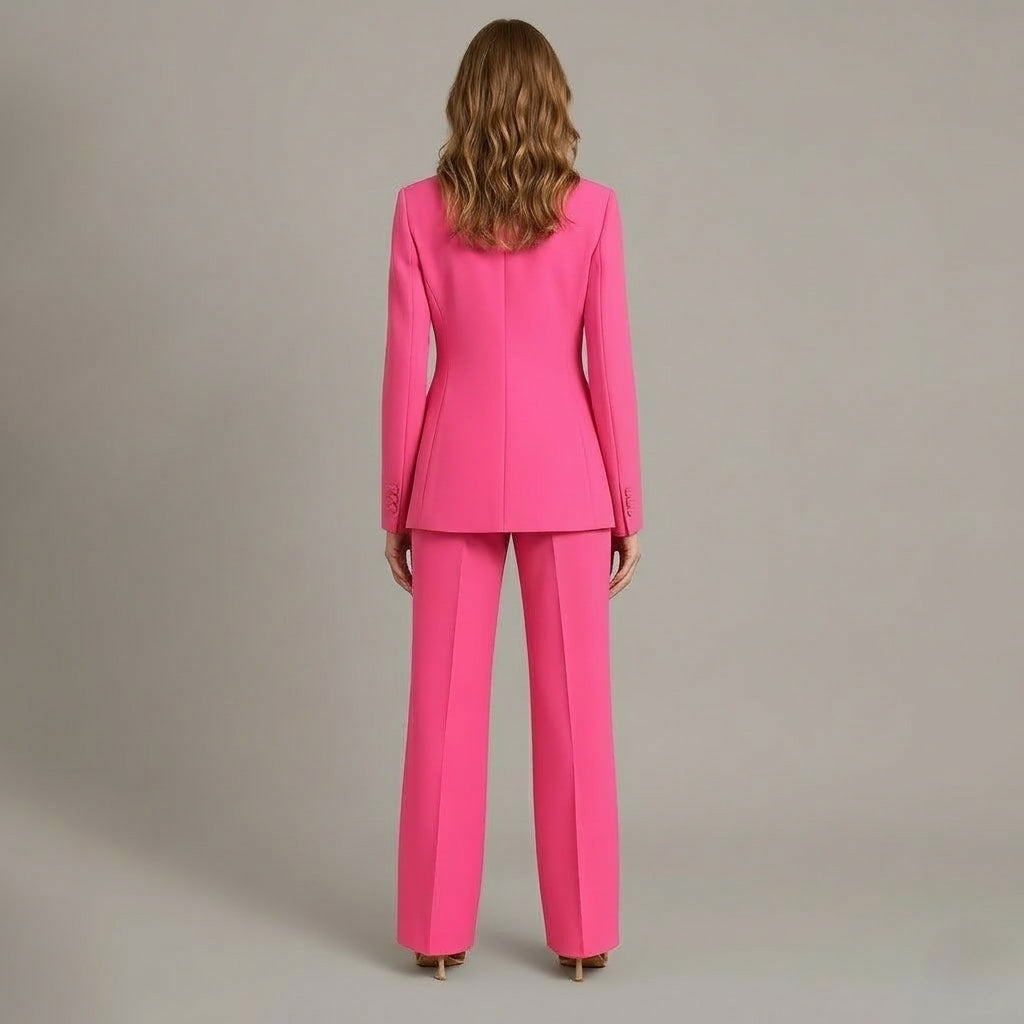 Isabella | Jakkesæt Dame med Figursyet Blazer & Vide Bukser | Komfortabel Festbeklædning til Vinter 9