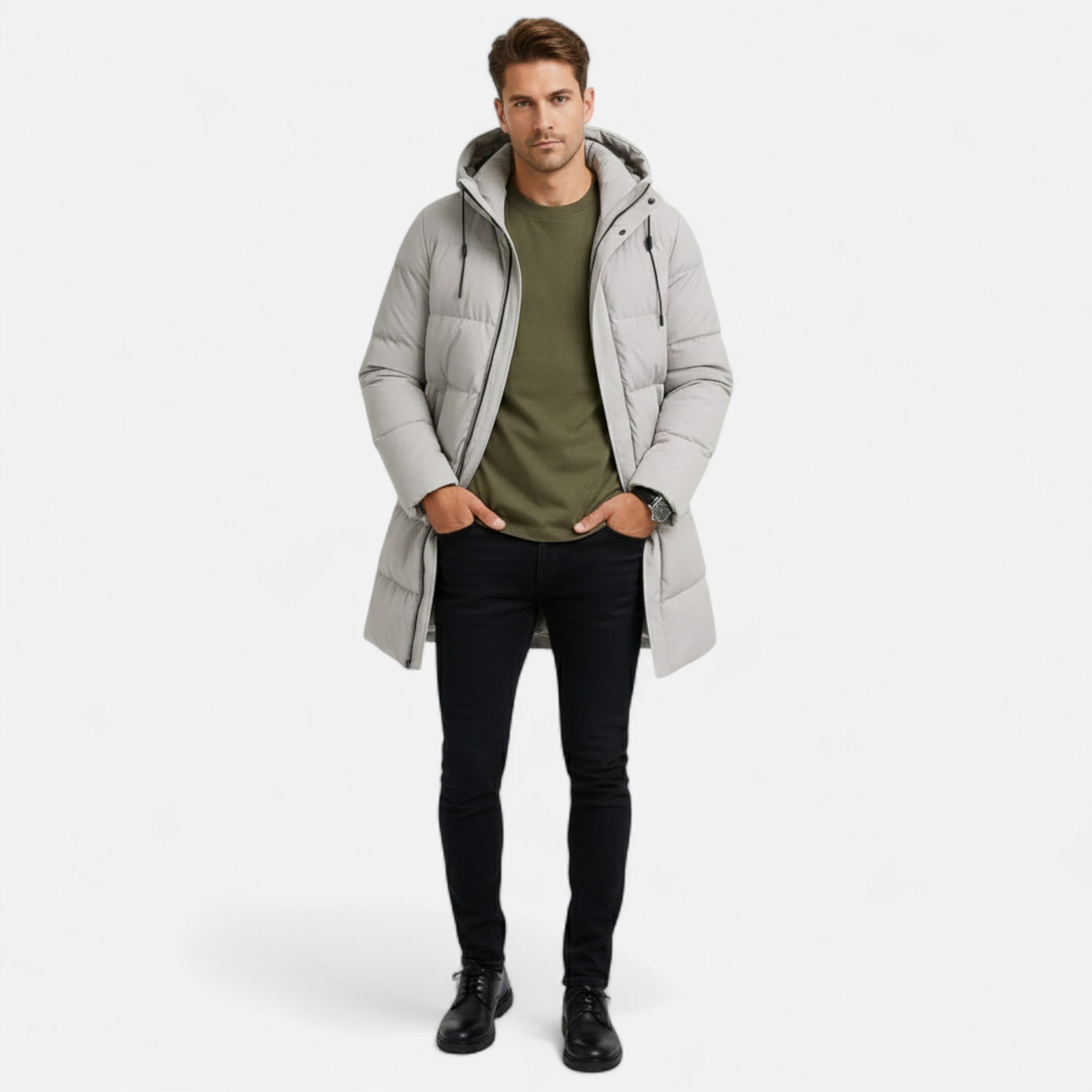 Kasper | Vandtæt Vinterjakke til Mænd med Isoleret Foring