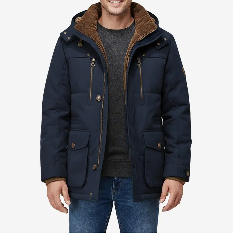 Vinterjakke Dame - Isoleret Dunjakke med Aftagelig Hætte og Vindtæt Yderskal, Regular Fit til Udendørs Aktiviteter 8