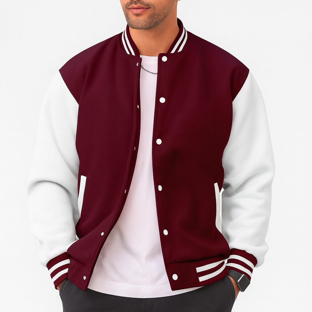 Herre Bomber Jakke med Snapknapper – Klassisk Design til Casual og Smart-Casual Outfits 2