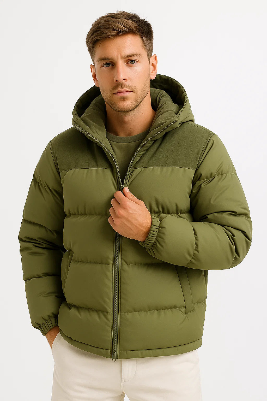 Noah | Lightweight Puffer Jacket for Men with Hood and Pockets