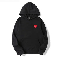 Freya Hoodie Dame – Blød Sweat med Hjerteprint og Hætte