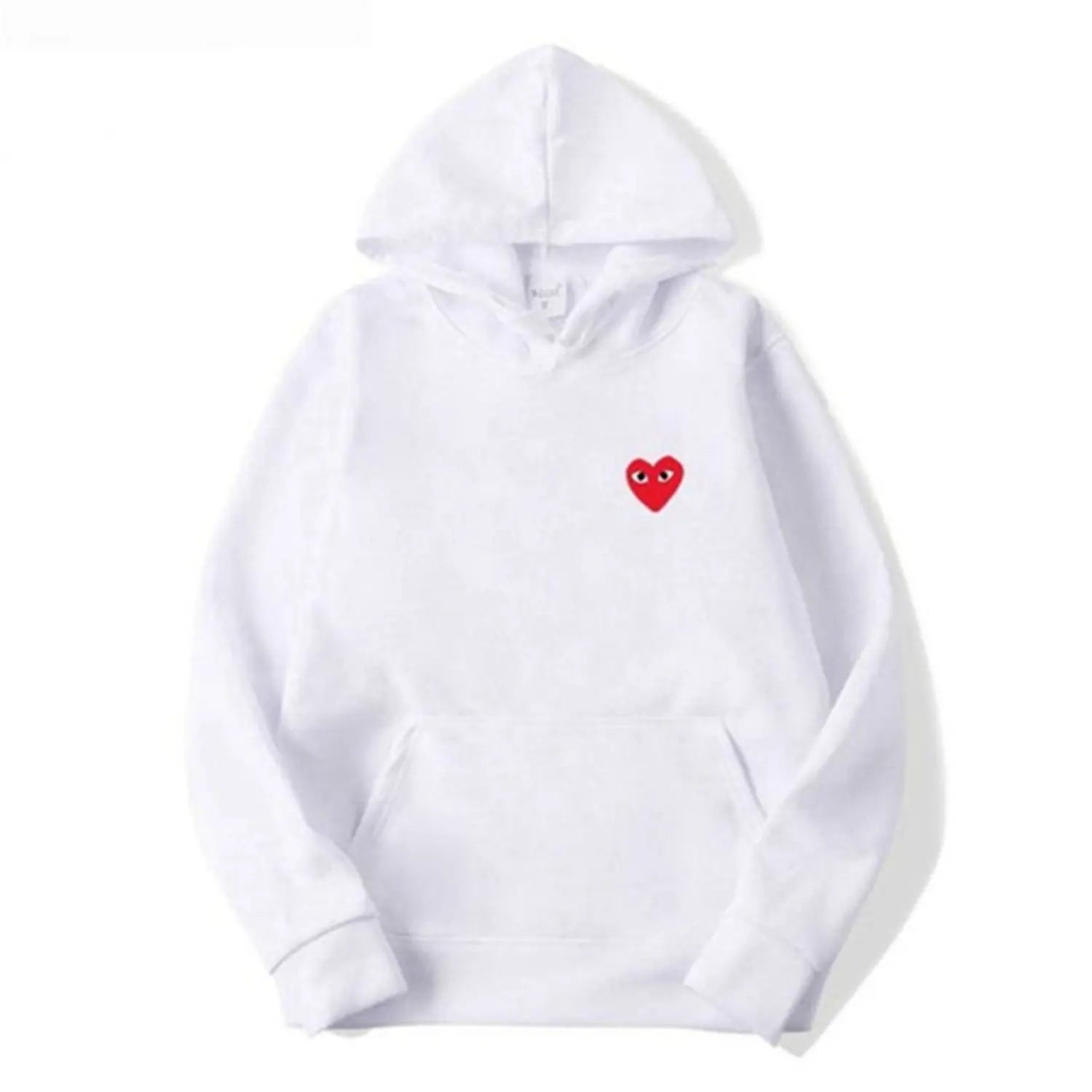 Maja | Sweater Dame – Hoodie Med Hjerteprint, Blød Komfort & Afslappet Pasform