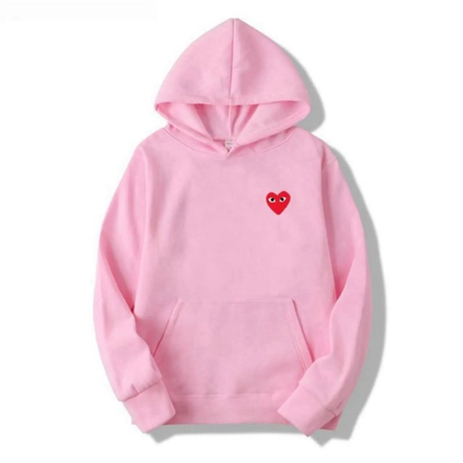 Maja | Sweater Dame – Hoodie Med Hjerteprint, Blød Komfort & Afslappet Pasform