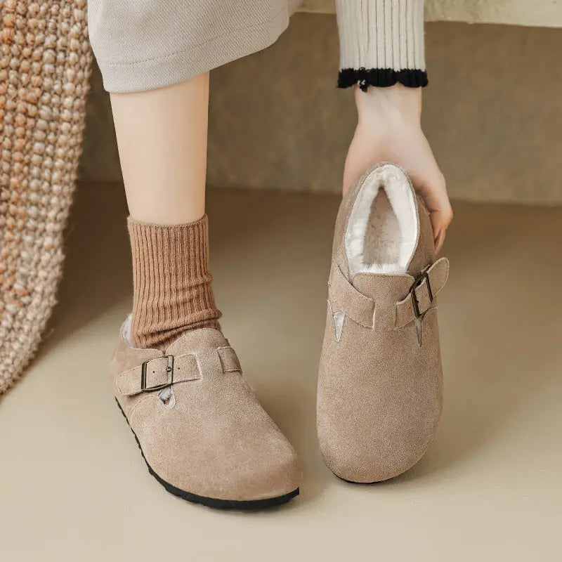 Tilde | Fleeceforede Ruskinds Hjemmesko til Kvinder