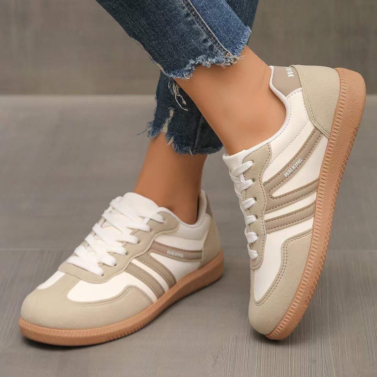 Ortopedyczne Buty Damskie – Zamszowe Komfortowe Sneakersy