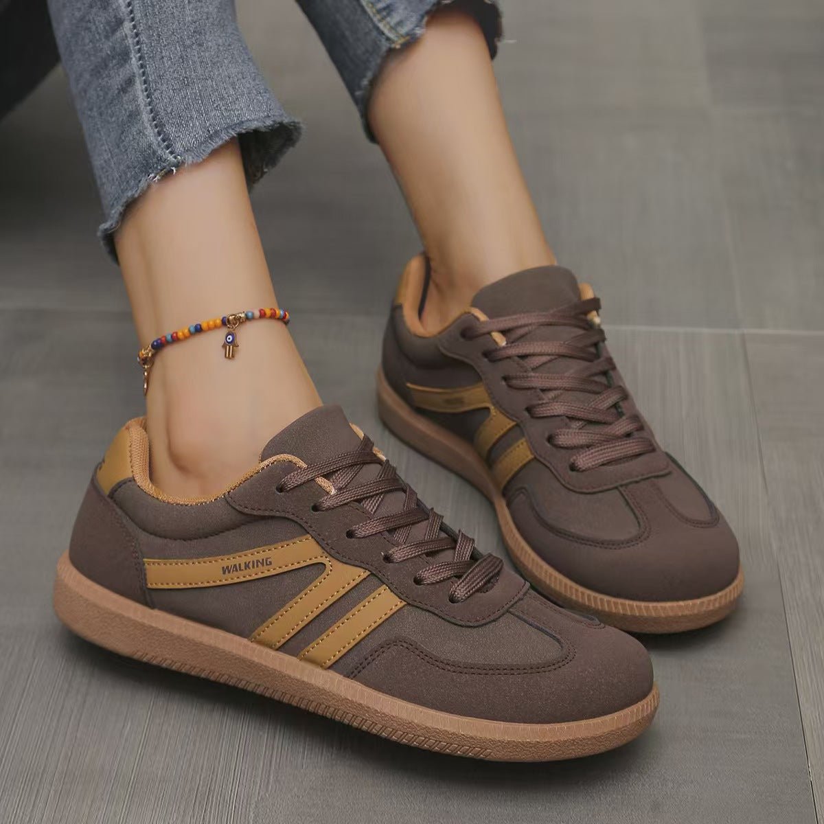 Ortopedyczne Buty Damskie – Zamszowe Komfortowe Sneakersy