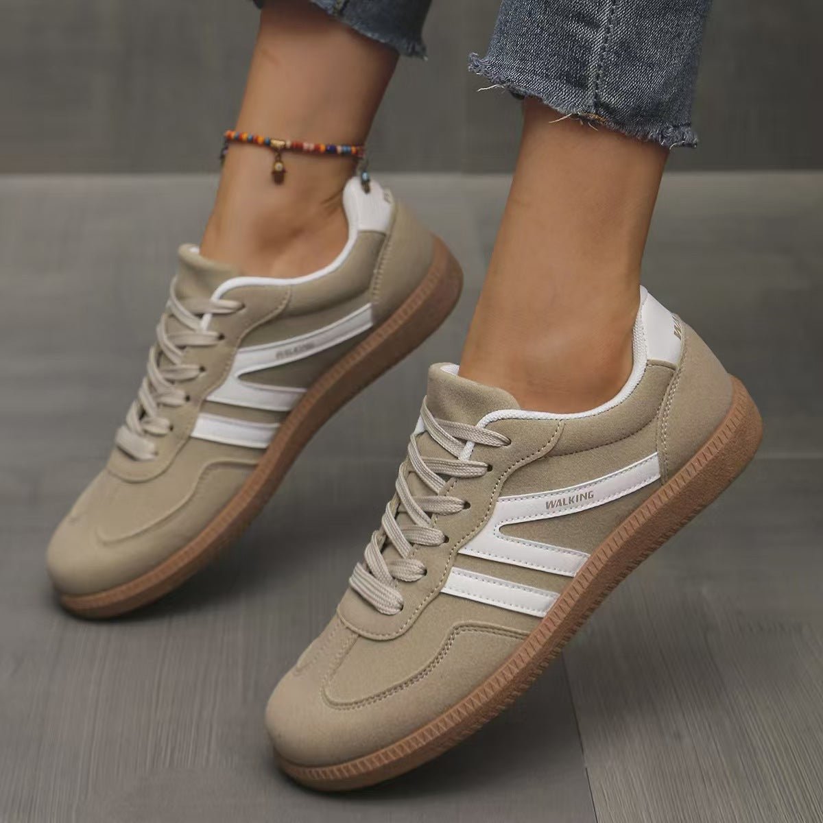 Ortopedyczne Buty Damskie – Zamszowe Komfortowe Sneakersy