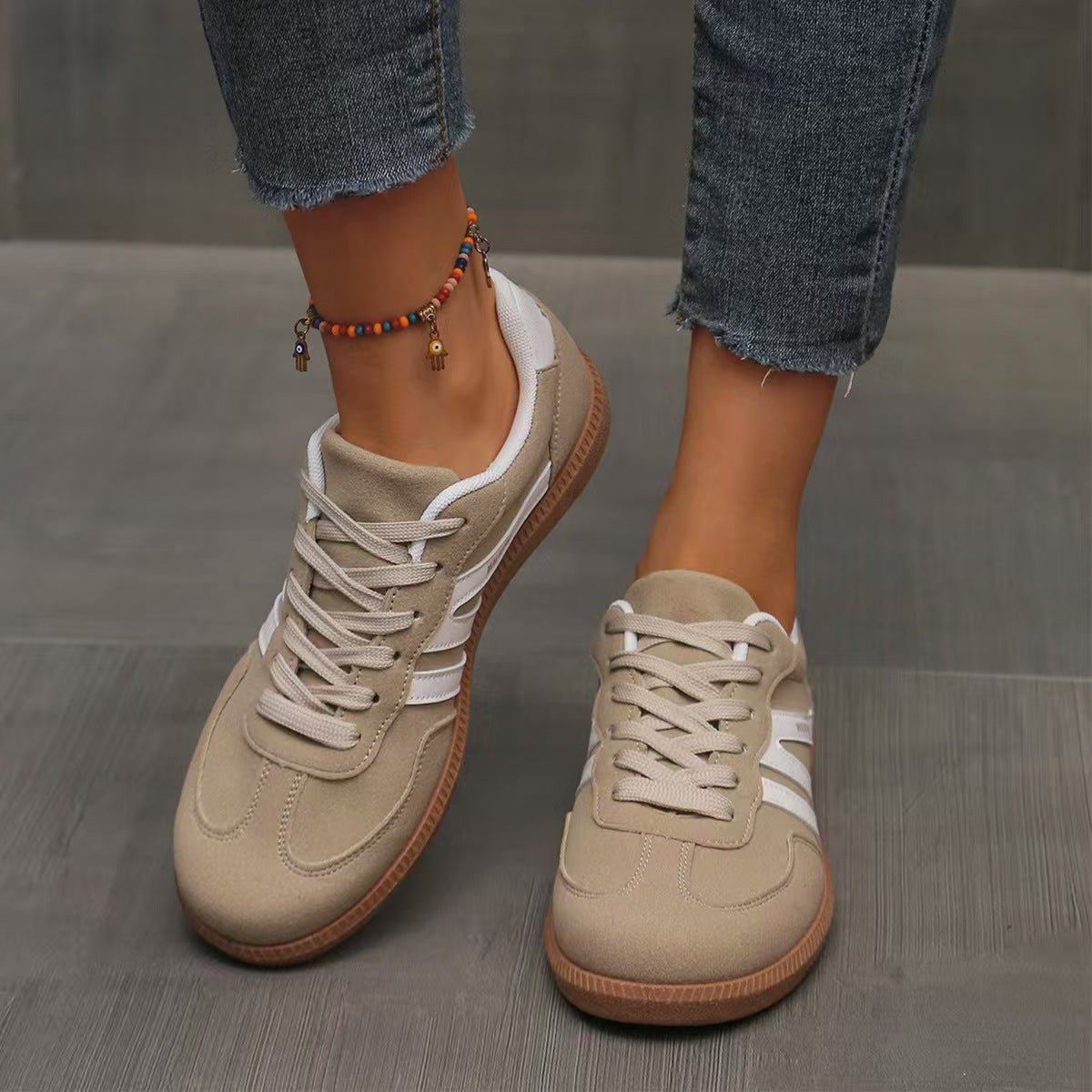 Ortopedyczne Buty Damskie – Zamszowe Komfortowe Sneakersy