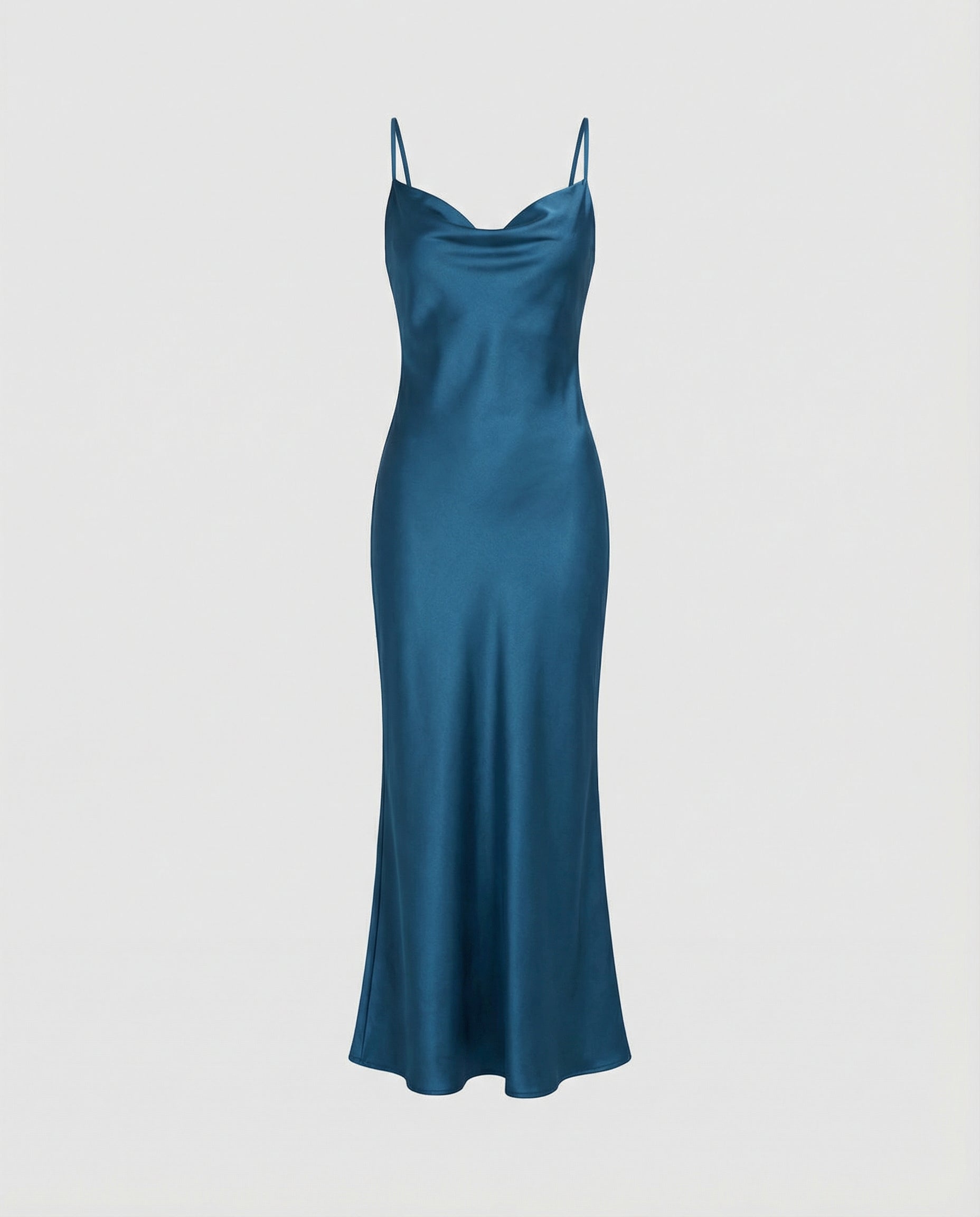 Heidi | Sommerkjole i 100% Silke Satin med Justerbare Spaghetti Stropper | Elegant Slip-Kjole til Sommerfester 6