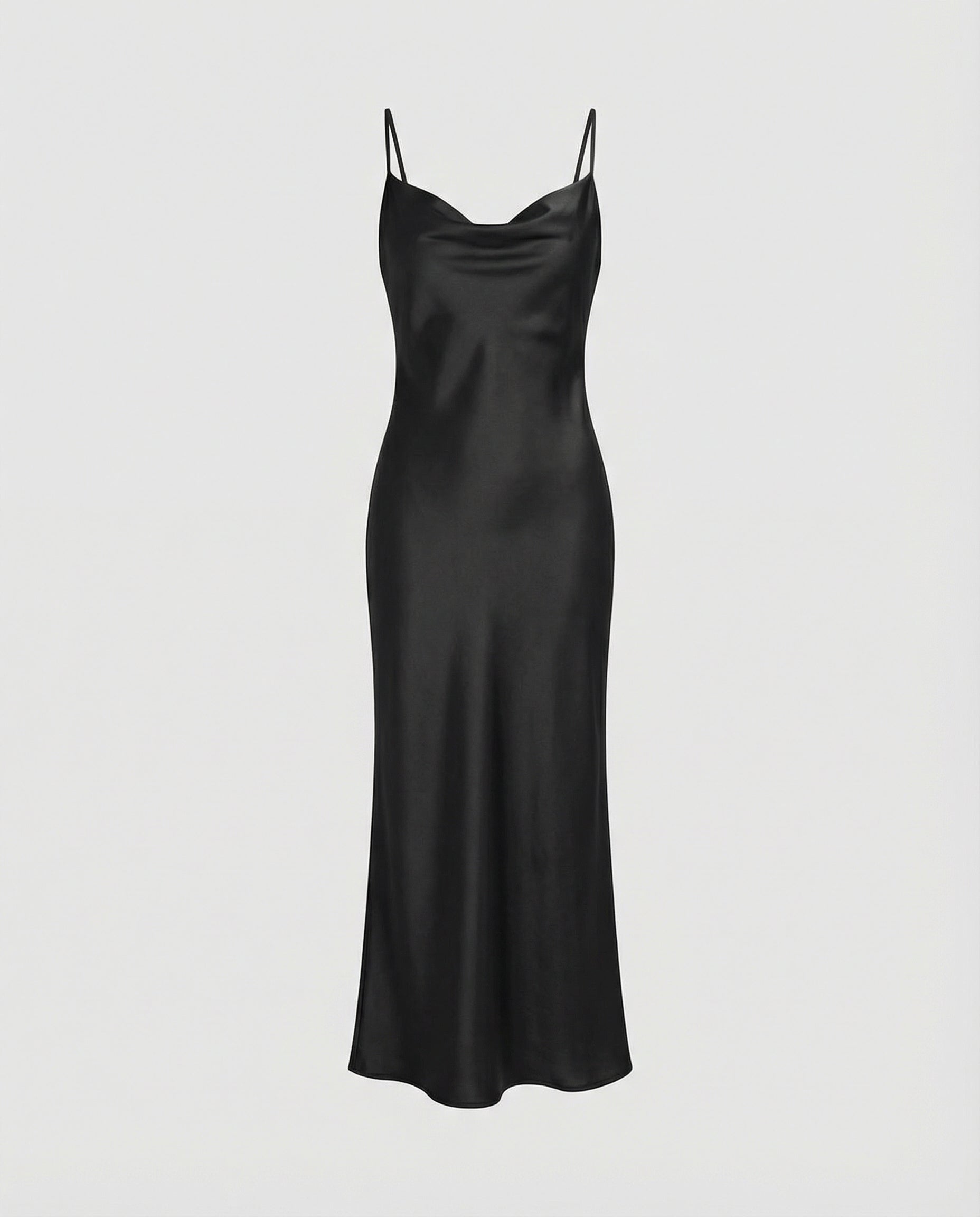 Heidi | Sommerkjole i 100% Silke Satin med Justerbare Spaghetti Stropper | Elegant Slip-Kjole til Sommerfester 7