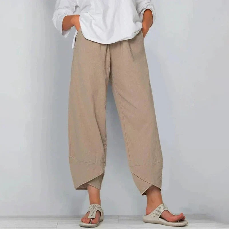 Tarni Barrel Leg Bukser Dame – Høj Talje og Tapered Ben