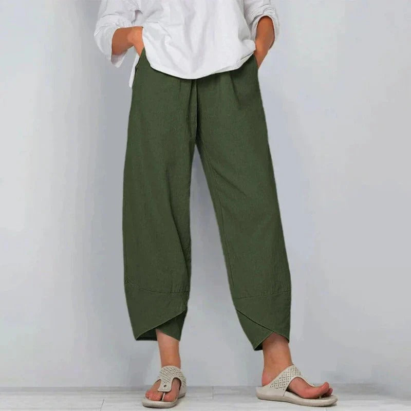 Tarni Barrel Leg Bukser Dame – Høj Talje og Tapered Ben