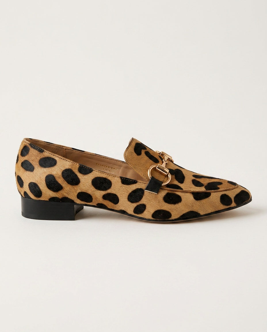 Loafers Dame Leopardprint – Flade Sko med Spids Snude