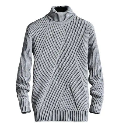 Svend | Sweater Herre – Ensfarvet, Kraftig Strik & Varm Hverdagskomfort