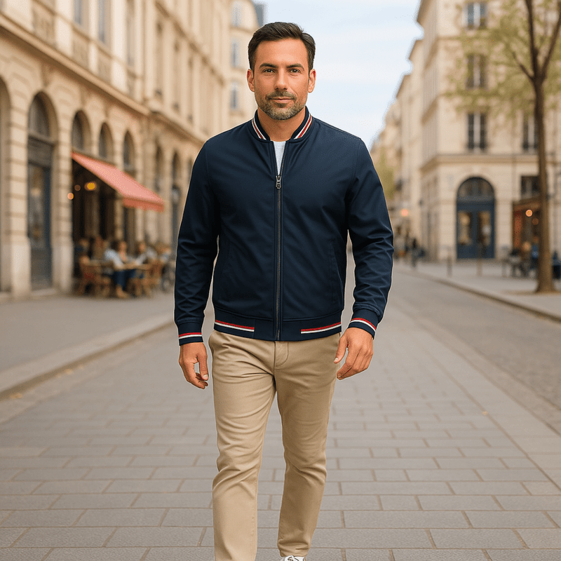 Klassisk Letvægts Bomber Jakke Herre - Slim Fit Lynlås Windbreaker i Flere Farver 1