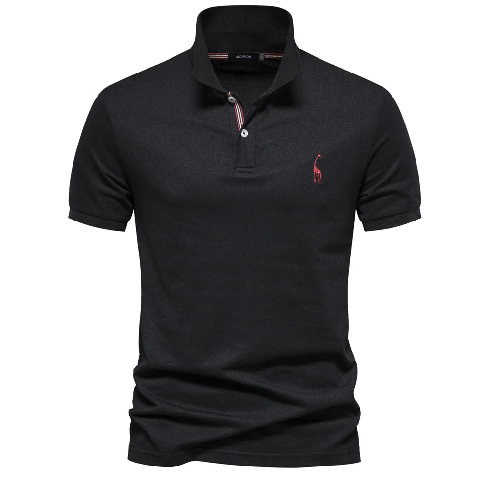 Klassisk Polo T-Shirt Mænd - Kortærmet med Knappelukning og Brystlogo 1