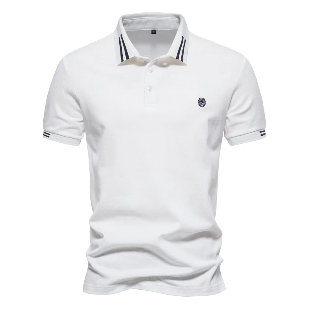 Kvalitets Polo Shirt Til Mænd - Kortærmet Med Stribet Kant & Komfort 1