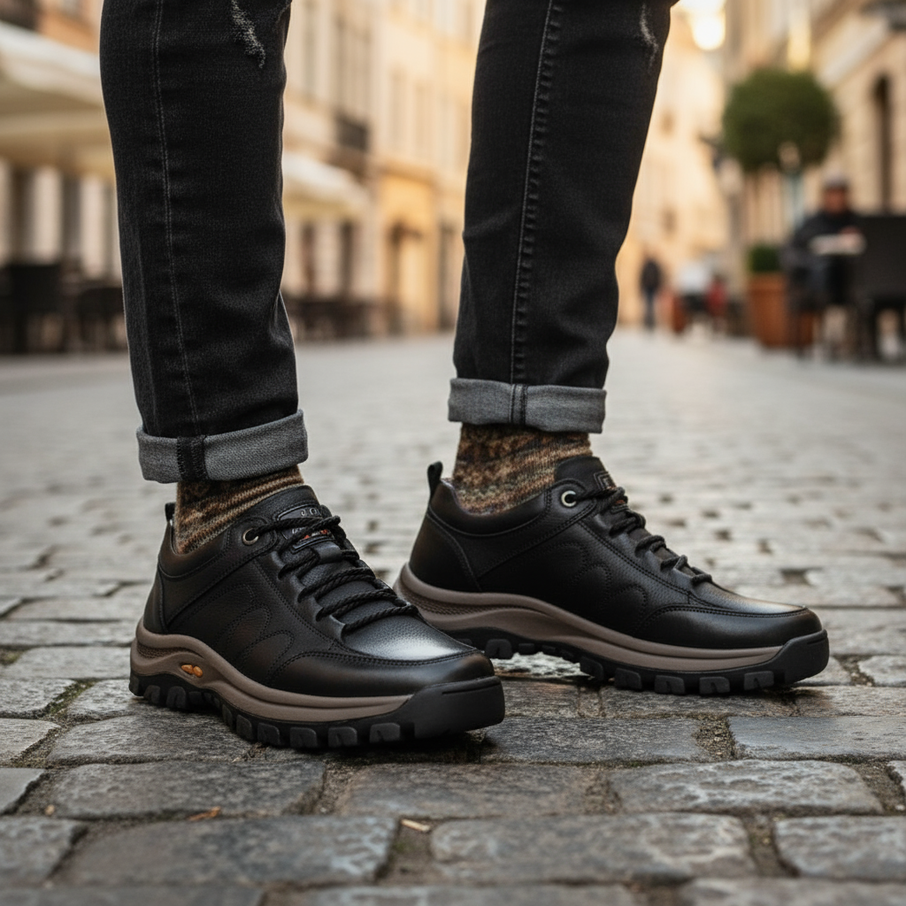 Komfort Vandresko Herre – Slip-On Design, Støttende Sål og Skridsikker Bund til Hverdagsbrug 5