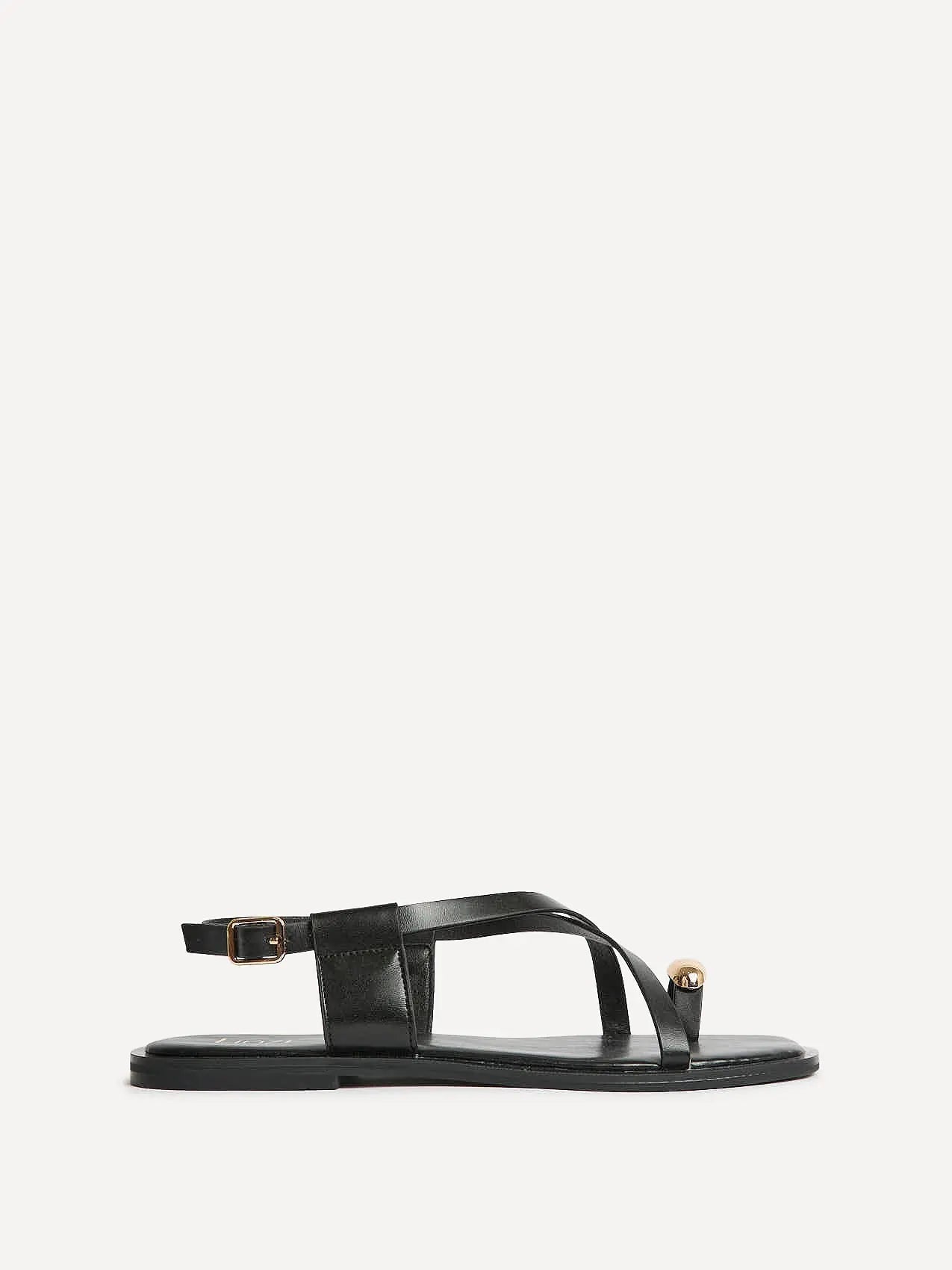 Mia | Flade Sandaler Dame med Krydsremme & Tåring Detalje | Komfortabel Fodseng til Sommerbrug 2