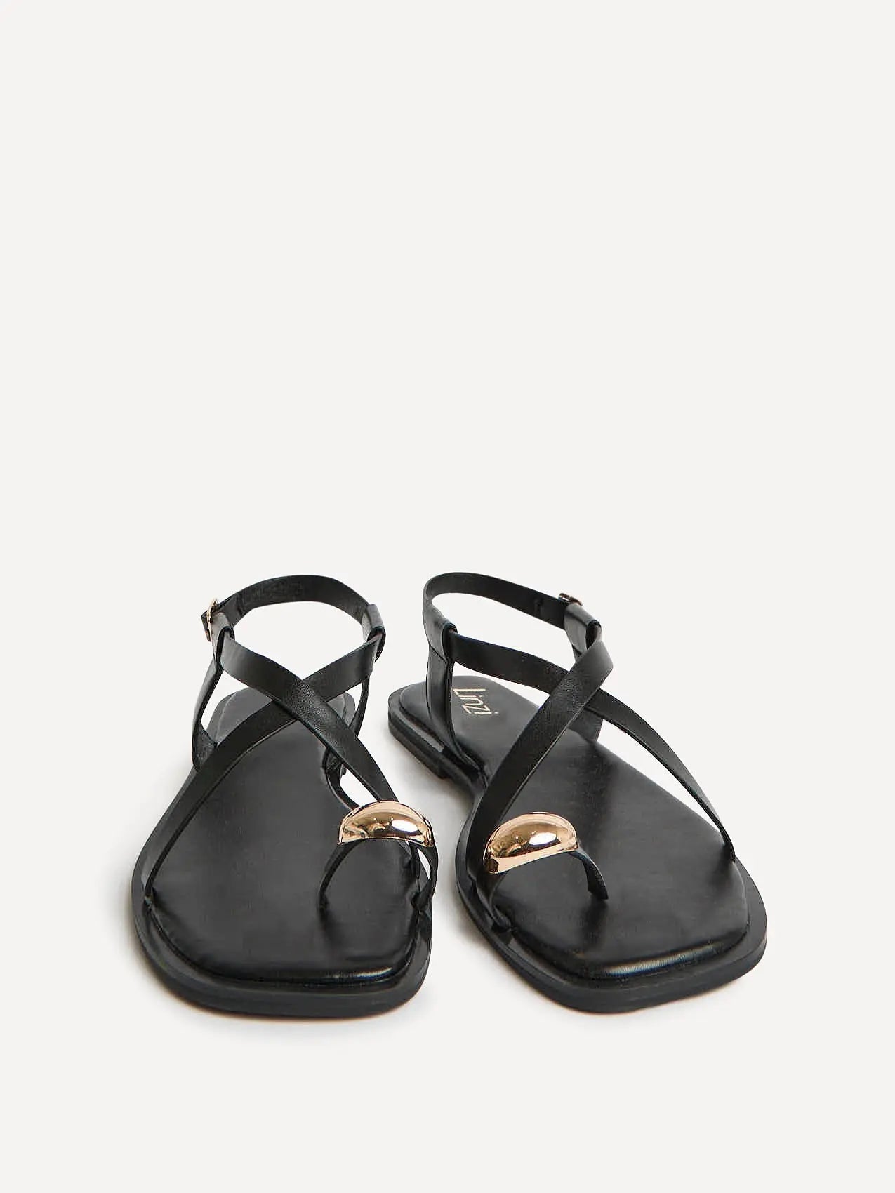 Mia | Flade Sandaler Dame med Krydsremme & Tåring Detalje | Komfortabel Fodseng til Sommerbrug 3