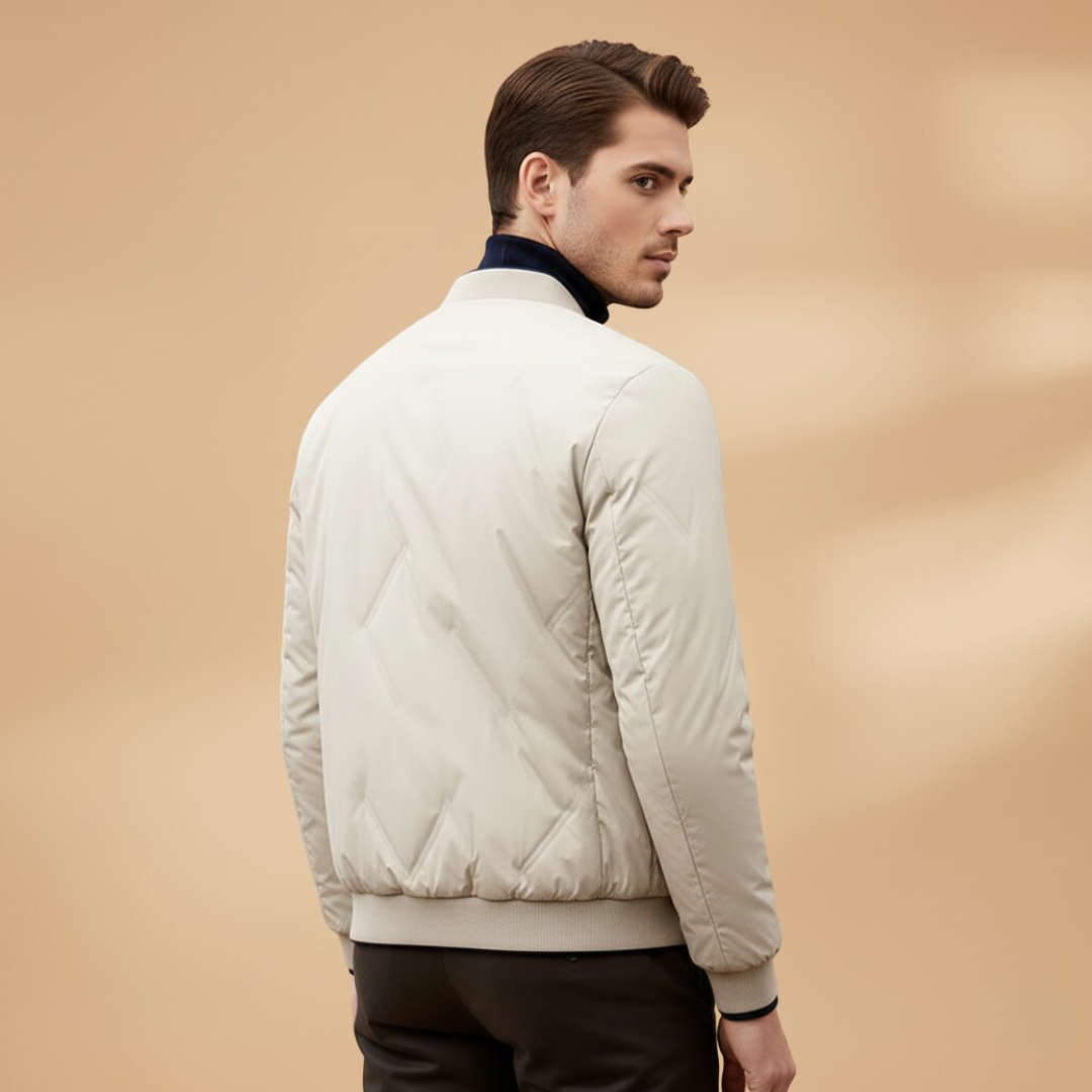 Lauge | Let Bomber Jakke Herre med Elastisk Kant | Komfortabel Hverdagsjakke 4