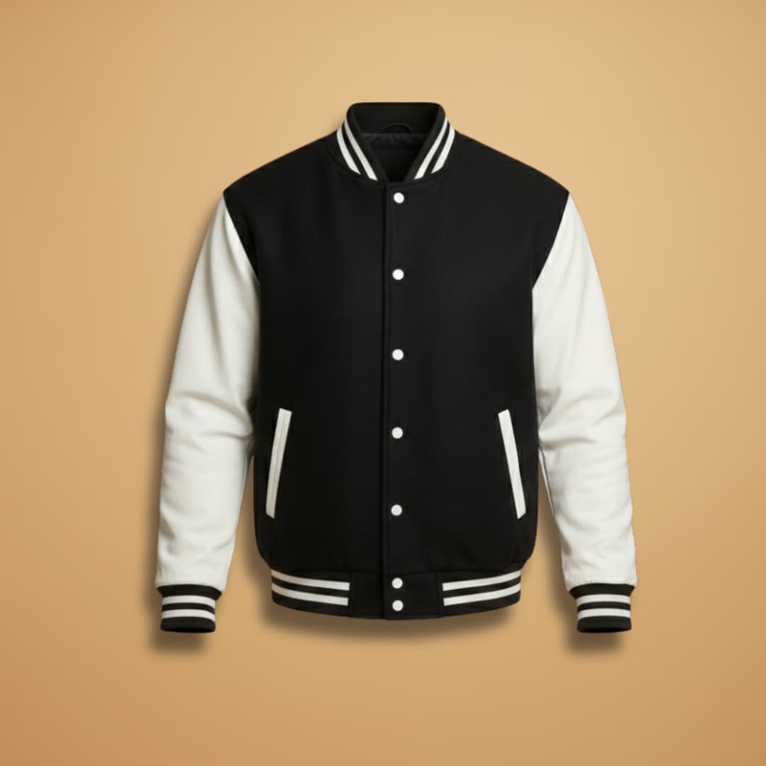 Klassisk Bomber Jakke Herre med Trykknapper og Ribkanter | Let og Komfortabel Overgangsjakke 1