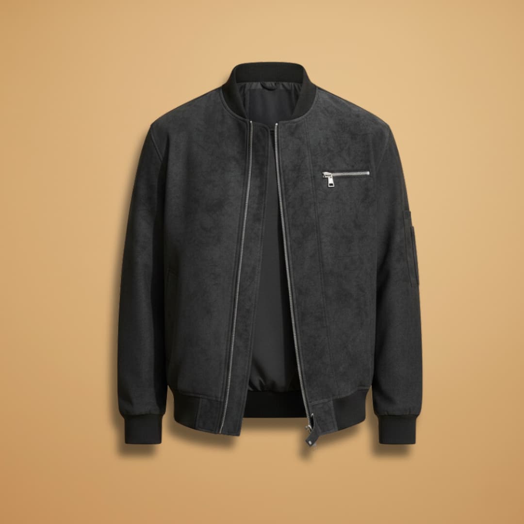 Let Polstret Bomber Jakke Herre med Lynlås - Praktisk Design til Overgangsvejr 1