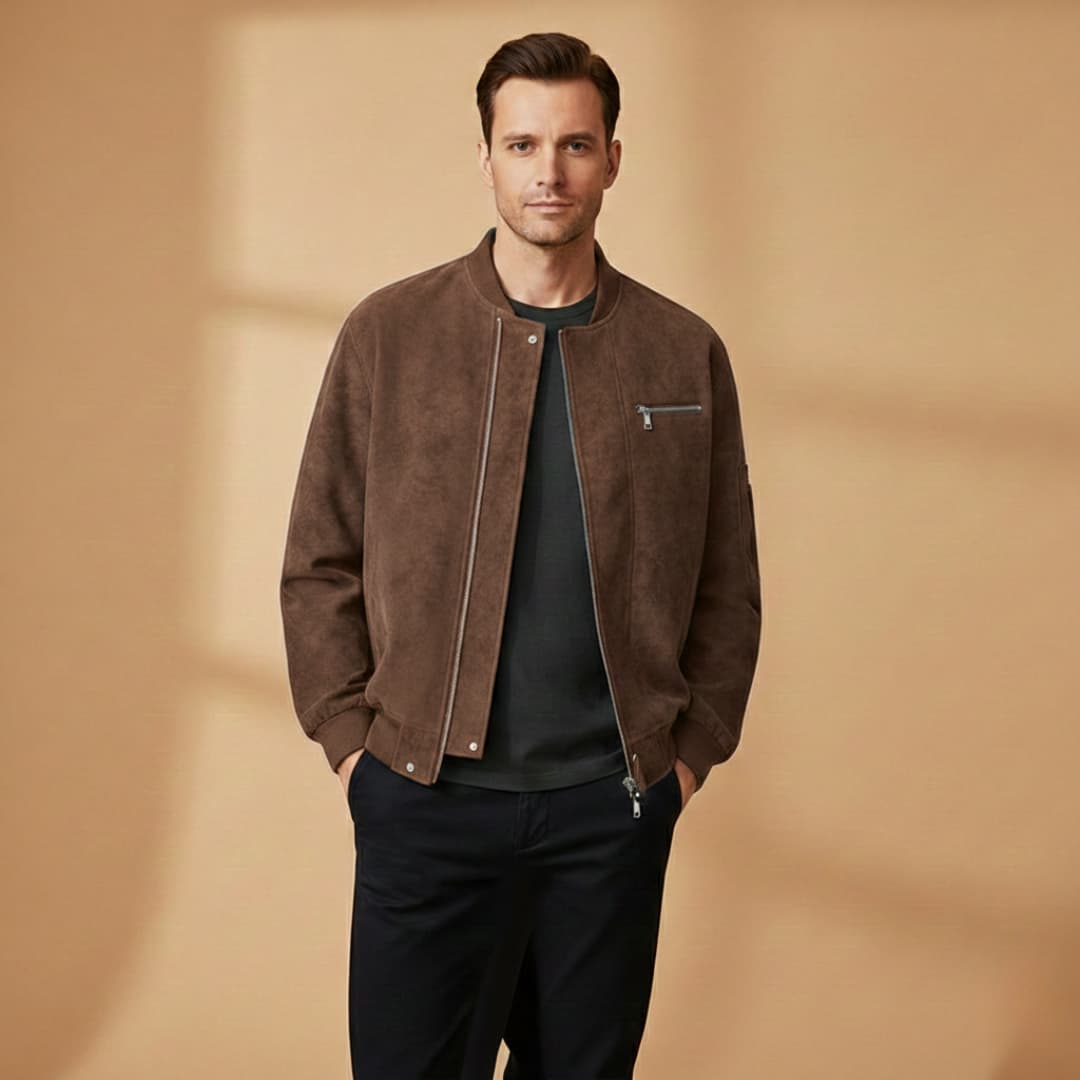 Let Polstret Bomber Jakke Herre med Lynlås - Praktisk Design til Overgangsvejr 7