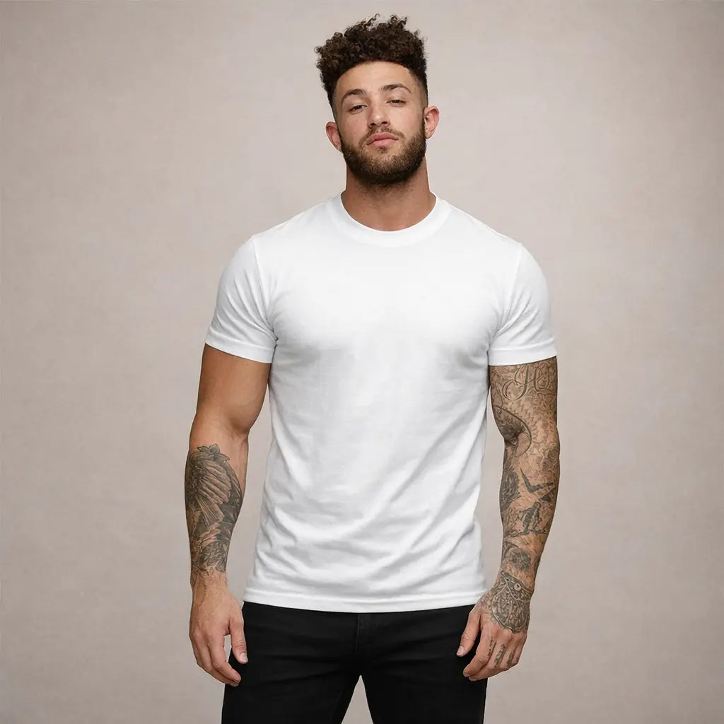 Klassisk T Shirt Til Mænd | Blød Bomuld Med Rund Hals | Alsidig Basisitem Til Hverdag 10