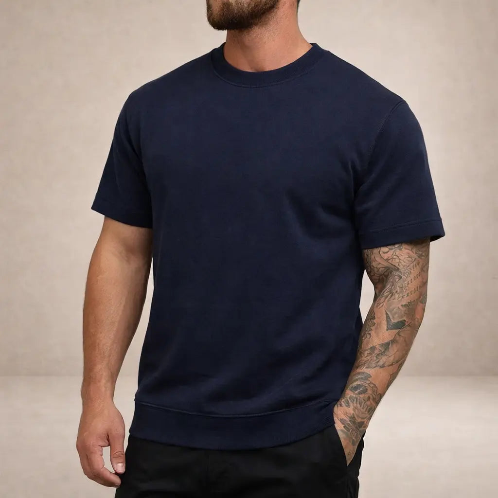 Klassisk T Shirt Til Mænd | Blød Bomuld Med Rund Hals | Alsidig Basisitem Til Hverdag 13