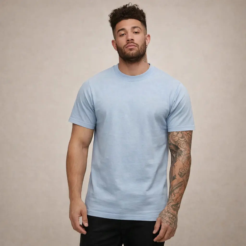 Klassisk T Shirt Til Mænd | Blød Bomuld Med Rund Hals | Alsidig Basisitem Til Hverdag 18