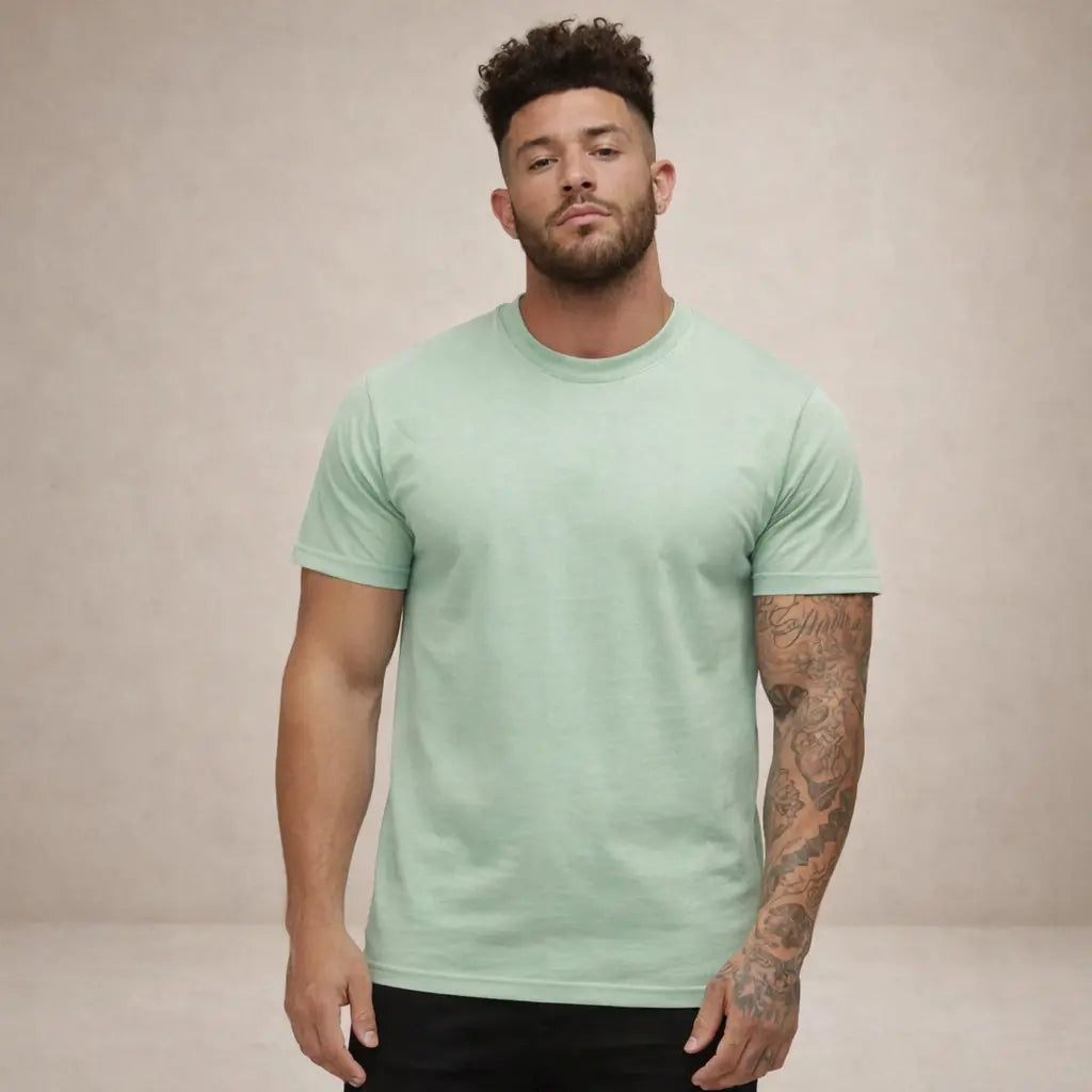 Klassisk T Shirt Til Mænd | Blød Bomuld Med Rund Hals | Alsidig Basisitem Til Hverdag 20