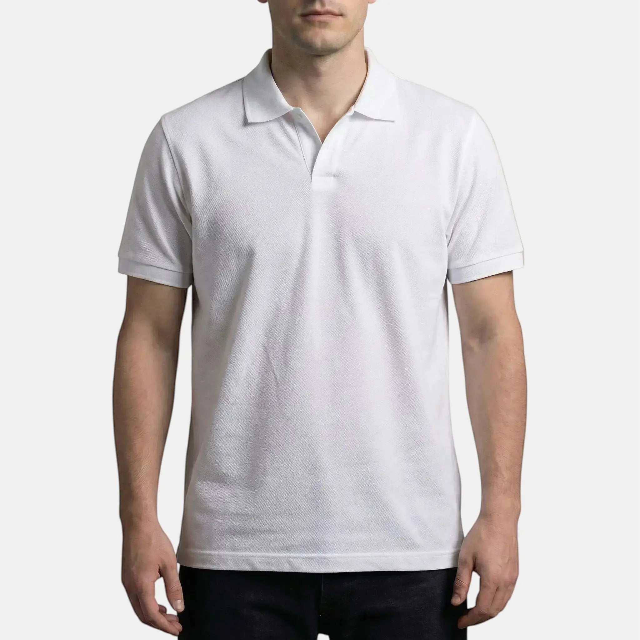 Klassisk Strikket Polo Shirt Mænd med Elegant Krave | Tidløs Komfortabel Stil 1