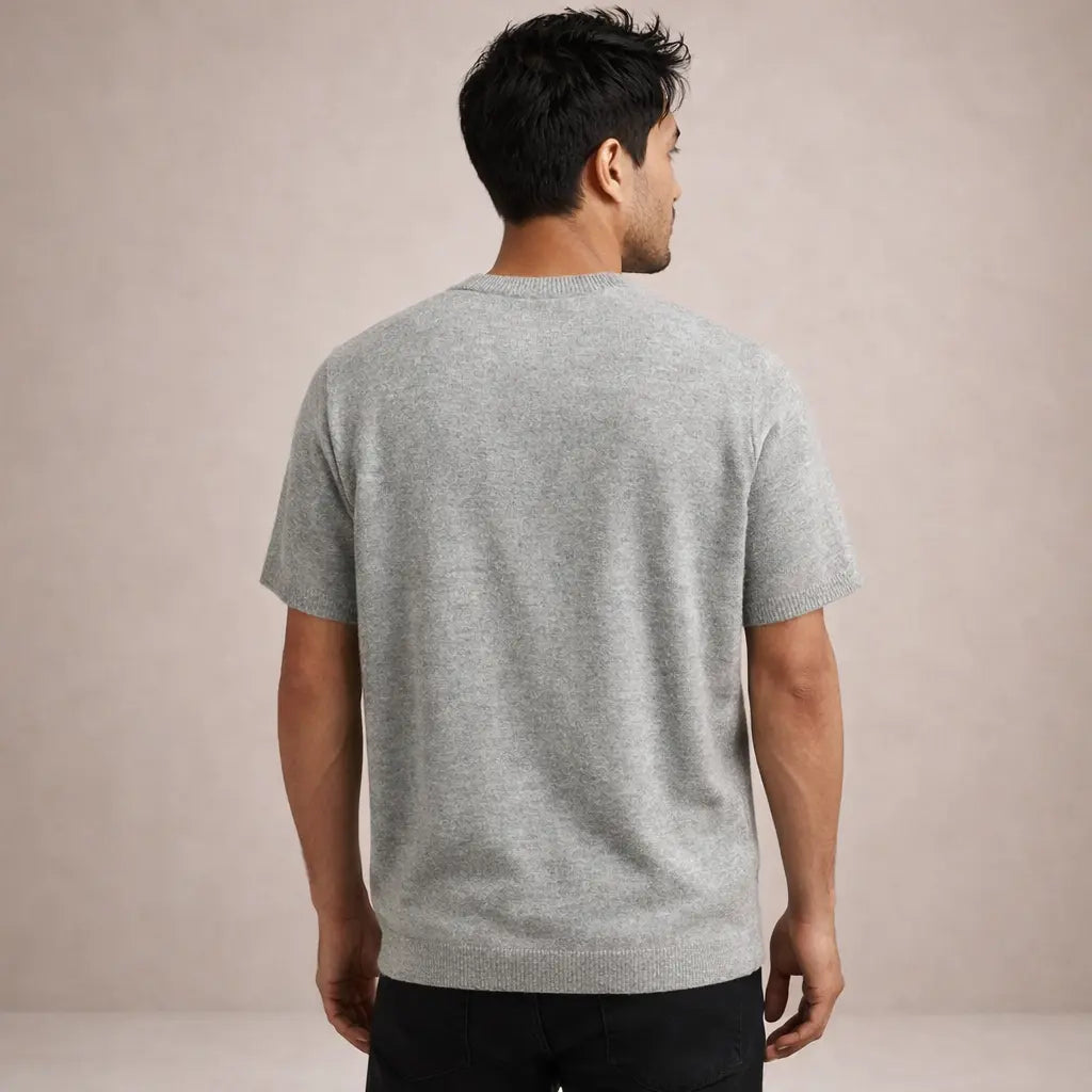 Luca | T-Shirt til Mænd med Korte Ærmer i Finstrikket Stof | Komfortabel og Stilfuld til Hverdagsbrug 5