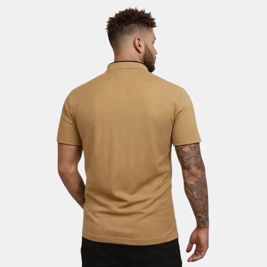 Moderne Polo Shirt Til Mænd med Ståkrave og Kort Knapstolpe | Komfortabel og Stilfuld Hverdagstøj 4