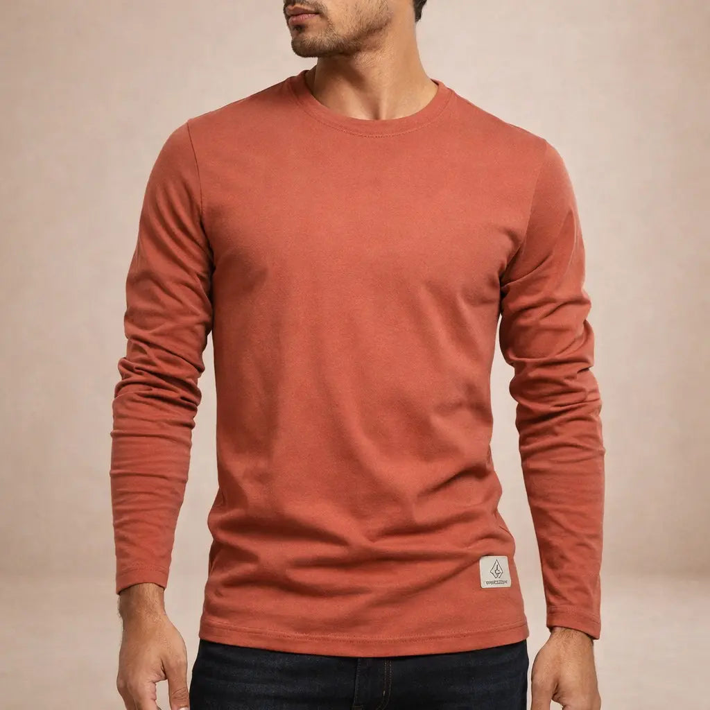 Langærmet T Shirt Herre | Minimalistisk Design med Komfortabel Pasform | Ideel til Hverdagsbrug 11