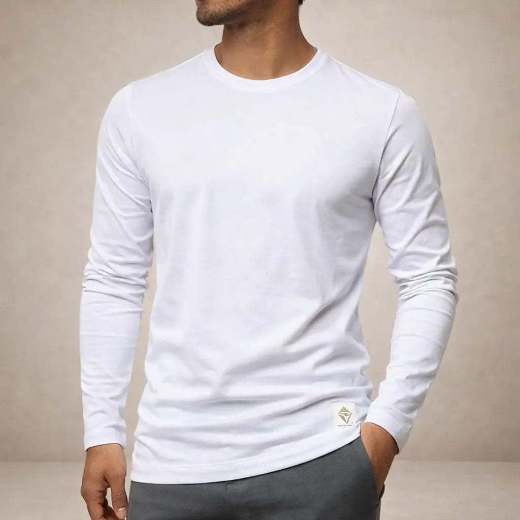 Langærmet T Shirt Herre | Minimalistisk Design med Komfortabel Pasform | Ideel til Hverdagsbrug 2